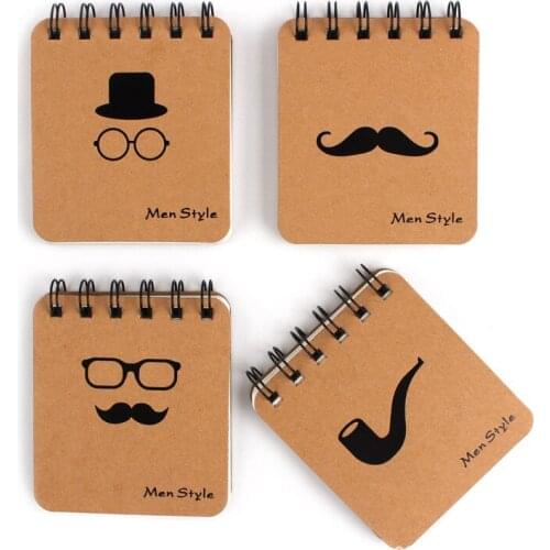 12 Pcs Kraft Paper Coil Notebook Loose-leaf Creative Notebooks Scratch Pad Kawaii Stickers Kawaii Stationery Memo Sheets