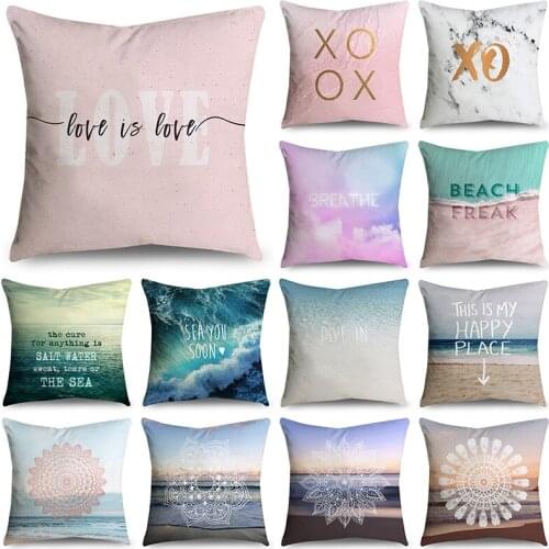 Mandala Landscape Printing Pillowcase 45 X 45 Cm Polyester Nordic Fashion Home Decor Cushion Cover Sofa Chair Pillow Cover