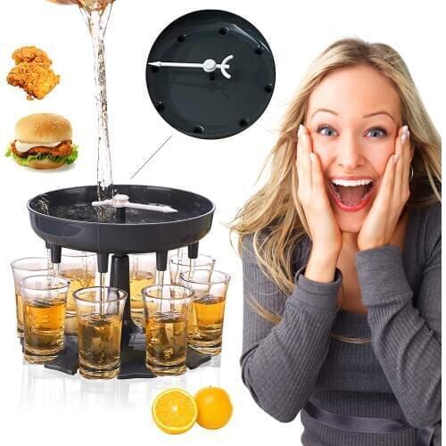 Beer beverage Dispenser For Game Funny Drink Dispenser For Alcohol Shot Buddy 6/8 Shot Glass Dispenser Holder (Without Glass)