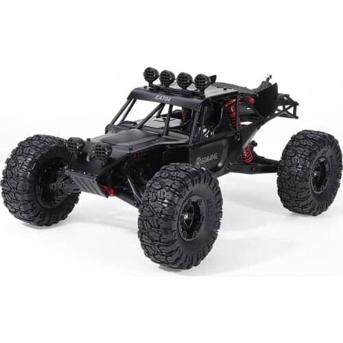 Eachine EAT04 1/12 2.4G 4WD Brush Rc Car Metal Body Shell Desert Off-road Truck RTR Toy Black for Adults & Childrens day gift