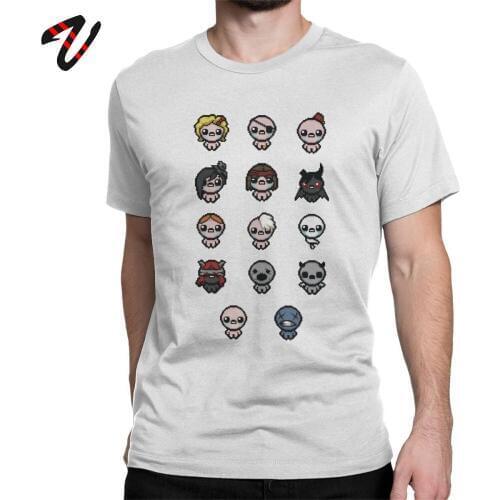 Geek Men Oversize T-Shirts 90s Binding Of Isaac Characters T Shirt Cotton Clothing Short Sleeve Crewneck Tee Shirt Dropshipping