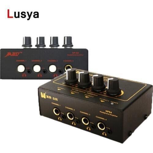 HPS4 four-way Hifi amp portable professional headphone amplifier eight-port splitter multi-person monitor amp T1719