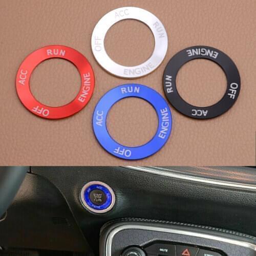 Engine Switch Start Stop Button Cover Trim Ring Decor Aluminum Alloy Fit for Dodge Challenger Charger 2015-2019