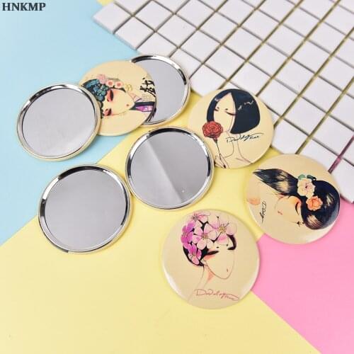 GU57 m Mirrors Espelho De Maquiagem Espejos De Bolsillo Cute Girl Mini Pocket Makeup Mirror Cosmetic Compact Random Color