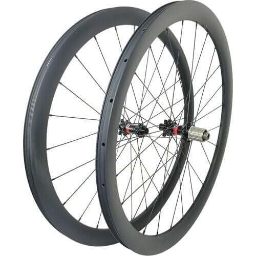 700c 1345g Asymmetry 42mm deep clincher tubeless 24H gravel road bike disc carbon wheelset D411SB D412SB 25mm width 18mm inner