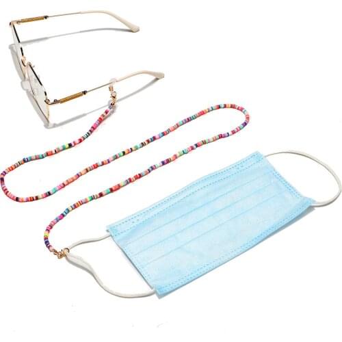 Colorful Crystal Beads Glasses Chain Non Slip Eyeglasses Pendant Necklace Mask Cord Lanyard Strap Eyewear Rope Accessories