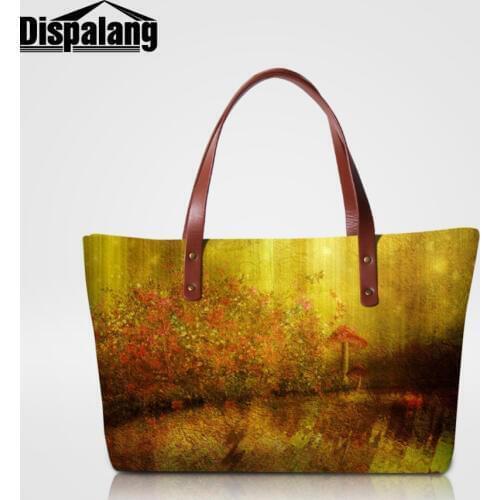 Dispalang Fashion Mushroom Women Bag Colorful Female Shoulder Bags Big Handbag Large Capacity Top-handle Bags Girls Shopping Bag