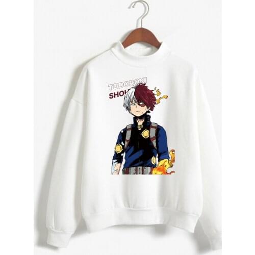Anime My Hero Academia Hoodies Japanese Anime Shoto Todoroki Printed Mens Hoodie Sweatshirts
