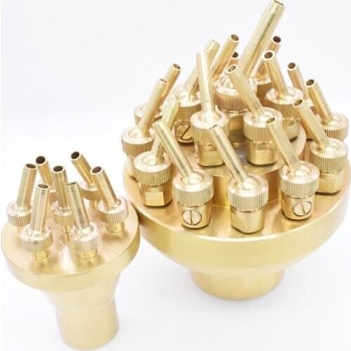 Fountain nozzle Landscape gardening water Adjustable sprinkle-nozzle Female Brass 2/3 layers 1" 1.5" 2" Landscape sprinkler