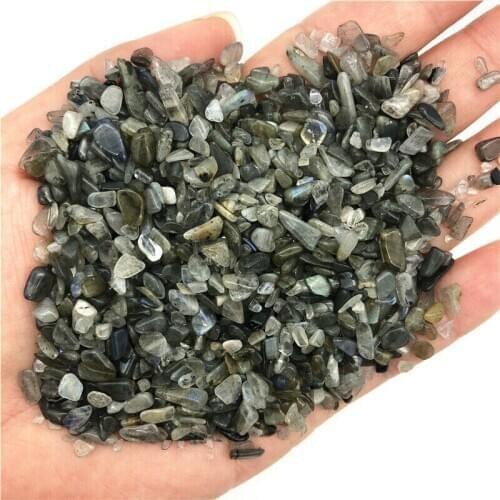 Wholesale 50g 3-5mm Natural Crystal Labradorite Grey Moonstone Gravel Specimen Energy Healing Polished Natural Quartz Crystals