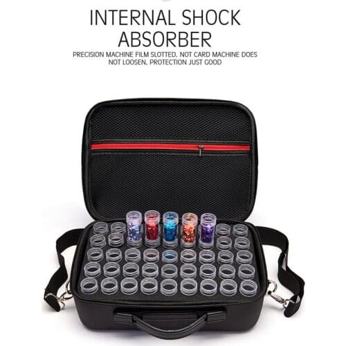 New Diamond Painting Tools Accessories Storage Bag Carry Case Container Storage Box 54 Bottles diamant painting Hand Bag Tool