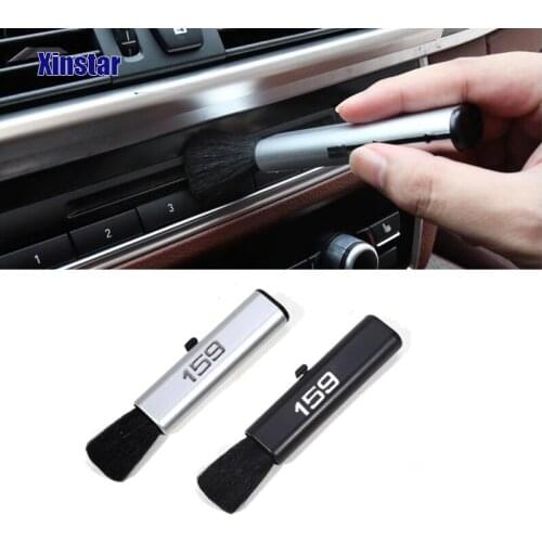 Plastic Car Air Outlet Vents Dusting Brush sticker For Alfa Romeo Giulia Giulietta 159 156 MITO Stelvio 147 Sportiva