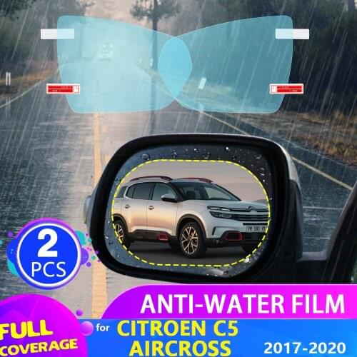 Car Rearview Mirror Film for Citroen C5 Aircross C5-Aircross 2017~2020 Full Cover Anti Fog Rainproof Sticker Accessories 2018