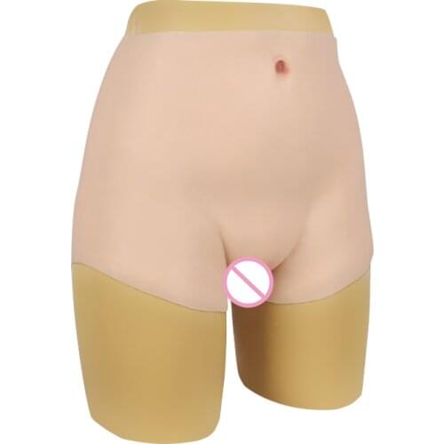 82CM Silicone Realistic Vagina Panty Shemale Crossdresser Pussy Pants Transgender Artificial Sex Fake Underwear Enhancer Hip 1G