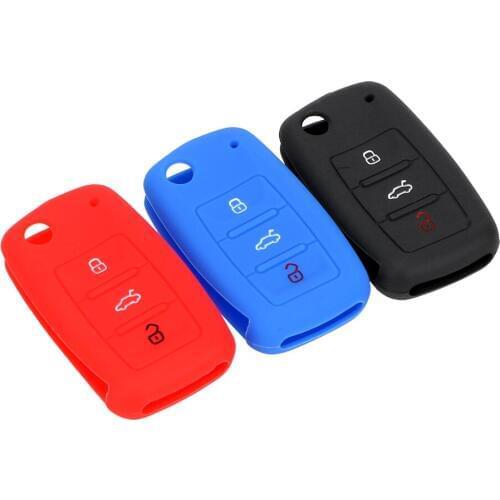 Replacement Flip Folding Car Key Case Shell 3 Buttons Key Bag Cover Protector