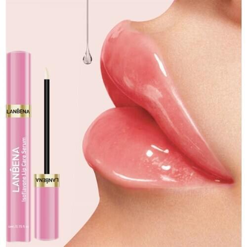 Lip Care Serum Moisturizing Lsoflavone Lip Mask Plumper Increase Lip Elasticity Reduce Fine Lines Repairing Exfoliation Beauty