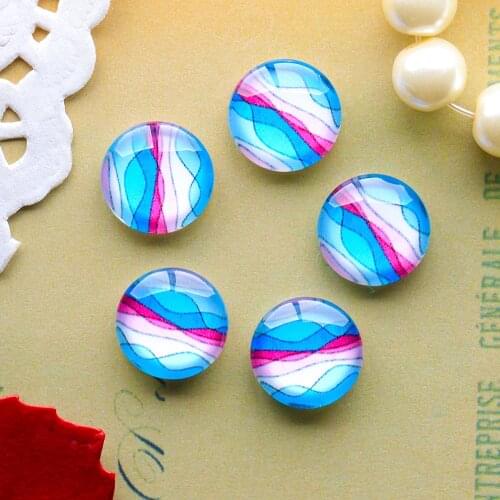12mm 25mm 14mm 16mm 18mm 20mm Photo Glass Cabochons Round Cameo Set Handmade Settings Stone Geometric 04