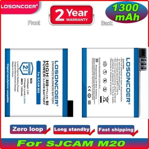 1300mAh Brand New For SJCAM M20 / M20 AIR Action Camera Battery