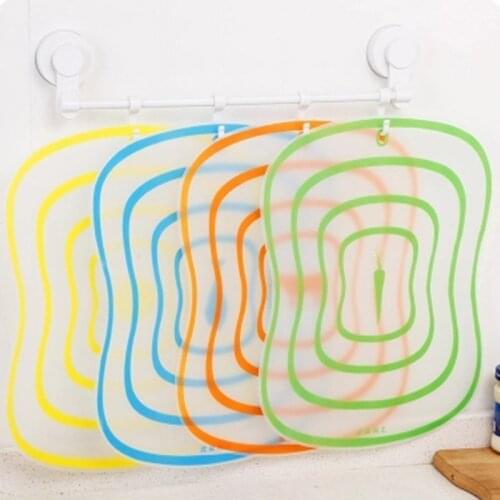4Pcs Kitchen Non-Slip Plastic Cutting Boards Cut Chopping Board Portable Frosted Cutting Pad can CSV