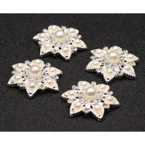 10pcs Handbag Accessories Dress Crafts Jewelry Accessories Rhinestone Buttons Scrapbooking Decorative Buttons For Invitation