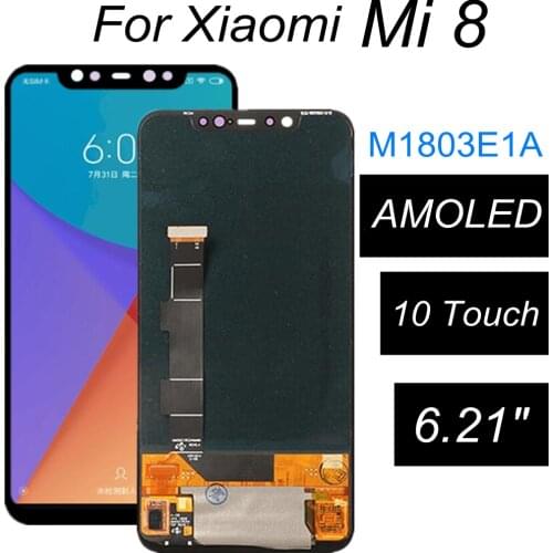 For Xiaomi Mi 8 MI8 LCD Display Digitizer Touch Screen Replacement Phone Parts