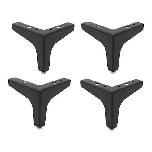 Antrader 4pcs 4-inch Height Modern Furniture Sofa Legs Metal