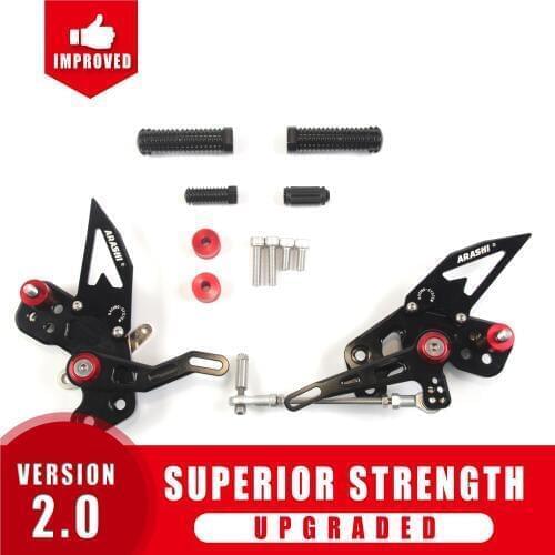 Arashi CNC Adjustable Rearset For KAWASAKI Z125 Z125-Pro 2016 2017 2018 2019 Z 125 Pro Footrest Foot Pegs Aluminum Motorcycle