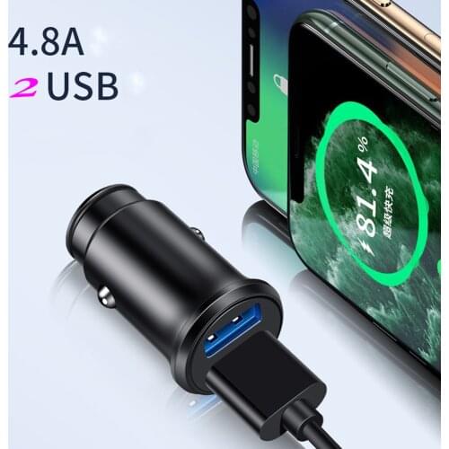 4.8A 5V For toyota camry chr corolla rav4 yaris Prius Auris Avensis Verso Land Cruis Car Chargers Fast Charging Dual USB Adapter