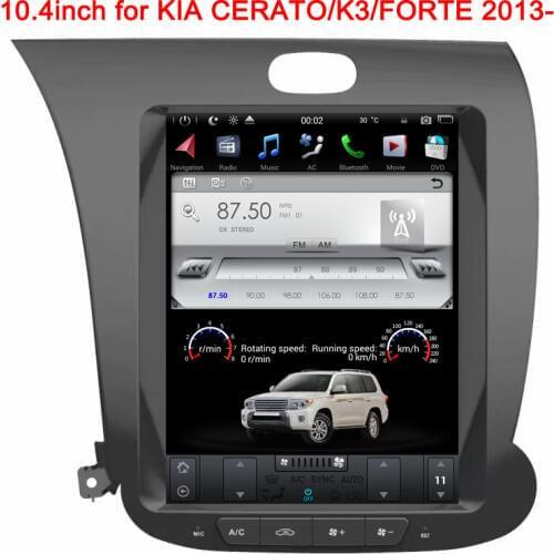 Android 9.0 car gps radio player for KIA CERATO K3 FORTE 2013- with tesla style car audio radio gps navigation wifi USB FM