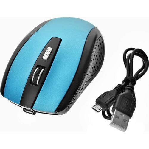 Wireless Bluetooth V2.0 Rechargeable Mouse-blue