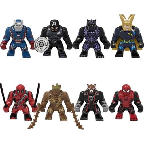 Anime Figure Iron Man Hulk Busters Heroes Infinity Gauntlet Figure Model Building Blocks Toys for boys Gift Toys For Children