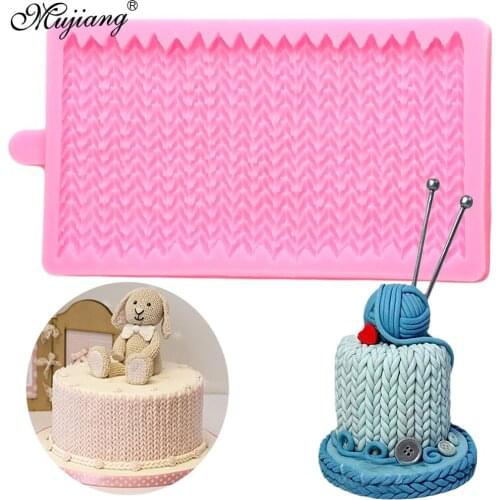Chunky Knit Silicone Mold DIY Baby Birthday Cake Decorating Mold Fondant Chocolate Gumpaste Molds Candy Mold Cookie Baking Tools
