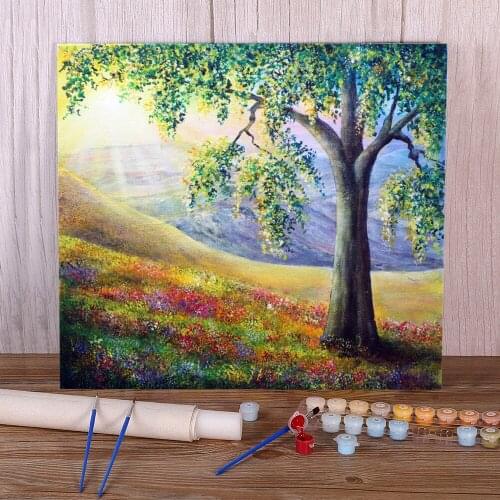 Natural Scenery Embrace Paint By Numbers Complete Kit Acrylic Paints 40*50 Oil Painting Home Decoration Kids Handiwork