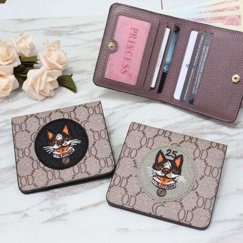 2020 new Luxury Women Short wallet Mini slim Lovely printing Genuine Leather billfold Simple Fashion horizontal Purse TY02