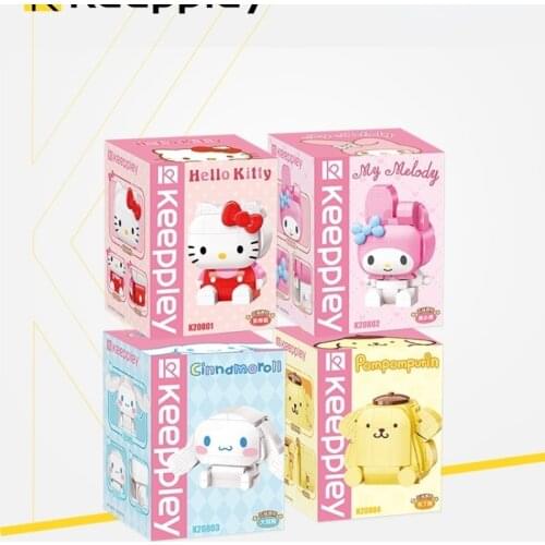 New Action Figure Model Mymelody Cinnamorol Pom Pom Purin Series Puzzle Assembling Toy Ornaments Holiday Gifts for Children