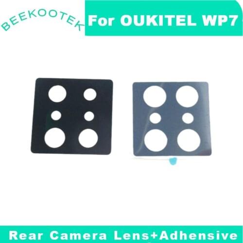 New Original Oukitel WP7 Rear Back Camera Lens Glass Spare+Adheisive Accessories Parts For Oukitel WP7 Cell Phone