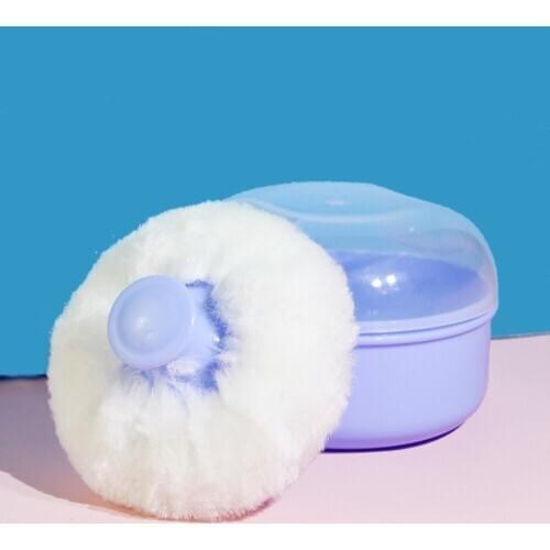Portable Infant Baby Kids Powder Puff with Storage Box - Random Color