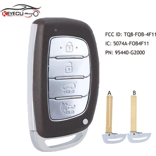 KEYECU Smart Keyless Proximity Remote Key FOB 4-Button for Hyundai Ioniq 2017 2018 2019 PN: 95440-G2000 /FCCID: TQ8-FOB-4F11