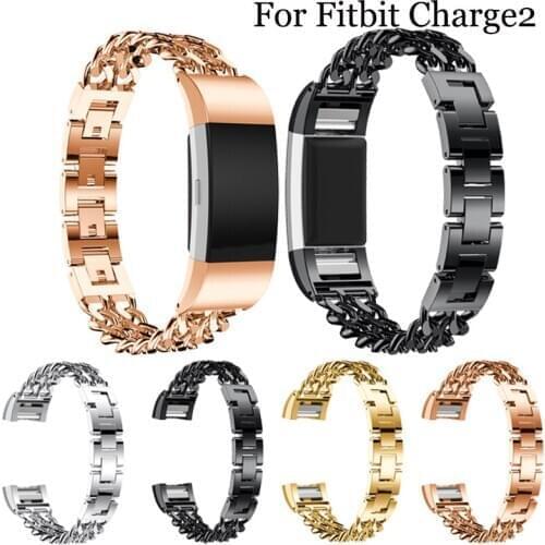 Luxury Stainless Steel Metal Wrist Strap for Fitbit Charge2 Watch Replacement Wirst Band for Fit Bit Charge 2 Smart Accessories
