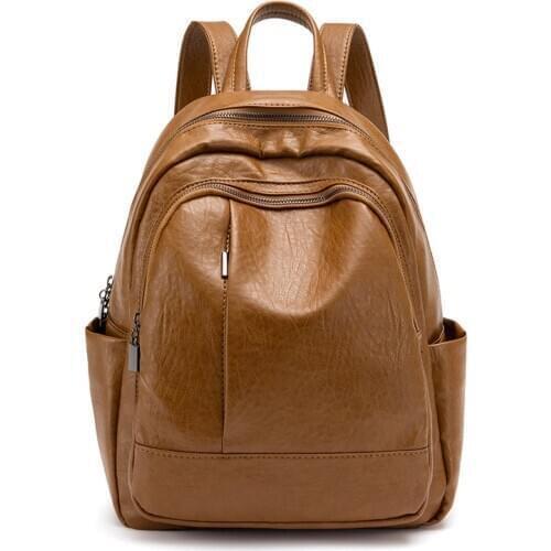 High Quality Leather Backpack Women Brand Designer Backpack Multifunction Shoulder Bags for Women Fashion School Backpacks C1667