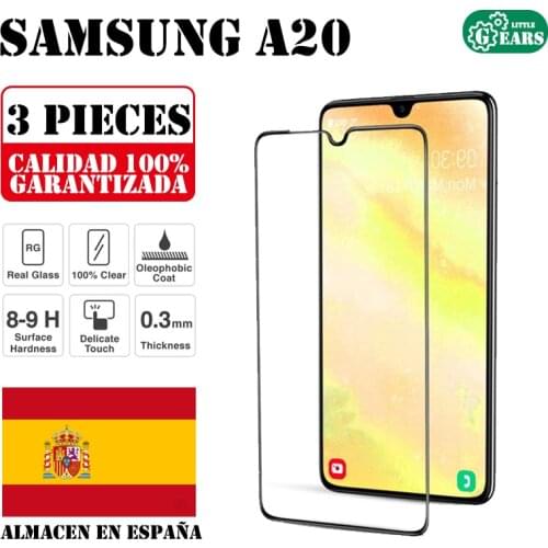 Samsung A20 Set 3 Pieces Full Tempered Glass Screen Protector Ultra Thin Scratch Protection