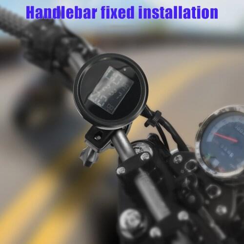 Motorcycle Tire Pressure Monitoring System Wireless TPMS Solar External Sensor LCD Screen Moto Tire Pressure Reading