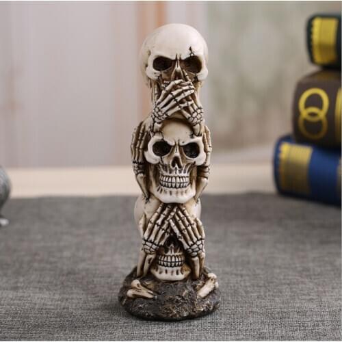 Resin Craft Human Skull Statue High Quality Creative Statue Sculpture Gift Home Decoration Human Skull