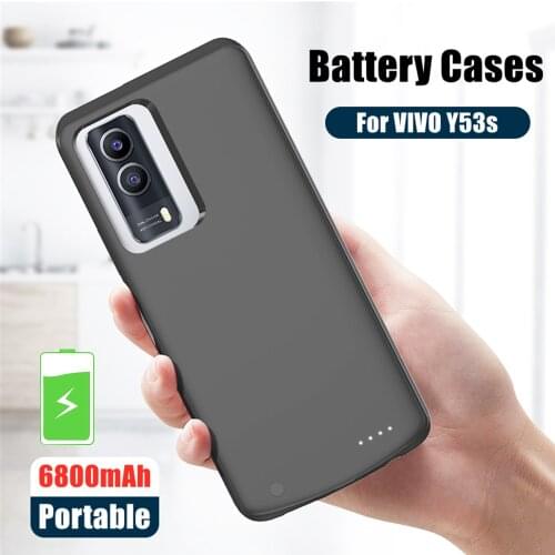 ZKFYS Power Bank Cover For VIVO Y53s Smart Battery Cases 6800mAh Shockproof Powerbank Case External Charging Battery Cover
