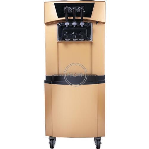 High quality 3 flavors 22-30L/h soft ice cream machine sweet cone ice cream maker with wheels