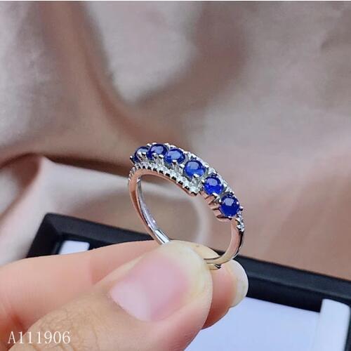 KJJEAXCMY boutique jewelry 925 sterling silver inlaid natural sapphire female ring support detection of new products