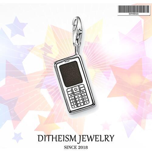 Mobile Phone Charms Pendant,2018 Fashion Jewelry 925 Sterling Silver Classic Gift For Women Men Girls Fit Bracelet Necklace Bag