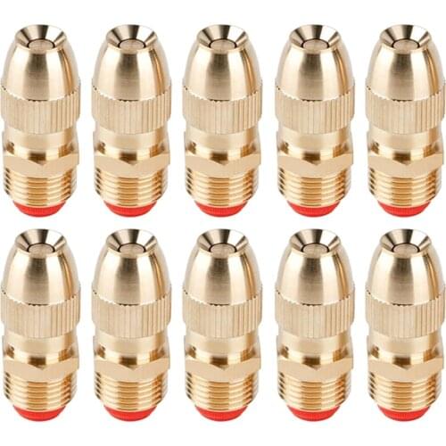 10Pcs 1/2 inch Adjustable Sprinkler Middle Distance Sprinkler Brass Nozzle Garden Lawn Irrigation Watering Fittings
