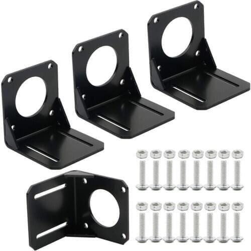4Pcs 57 Stepper Motor Nema 23 Fixed Seat, Nema 23 Stepper Motor Steel Mounting Bracket,with Mounting Screws
