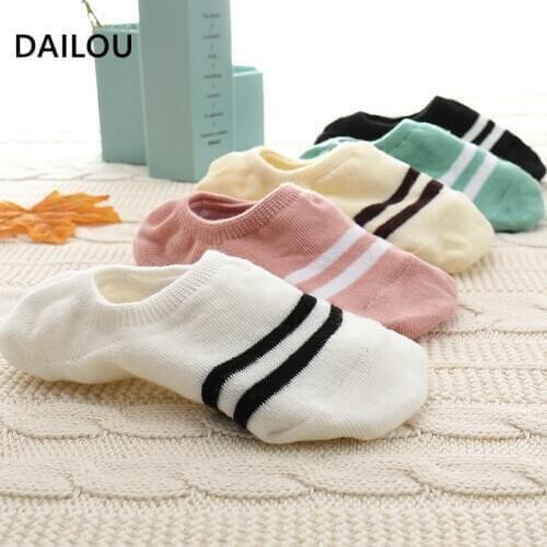 5 pairs/lot summer kawaii women boat socks candy color cartoon animal socks happy funny silicone invisible non-slip cotton socks